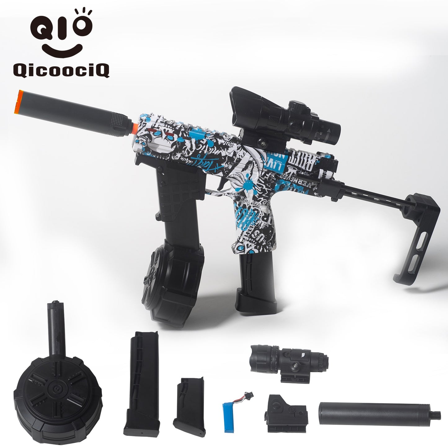 Electric Gel Ball Blaster Automatic Splatter Eco-Friendly Splat Gun for Outdoor Activities. 2MODE:Hand Movement And Electric Full Auto