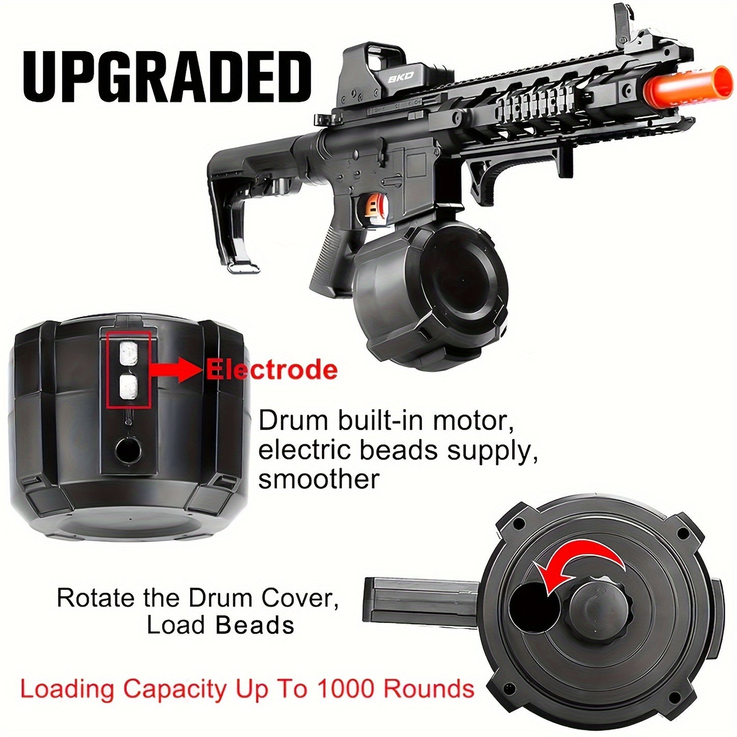 M4 Gel Water Ball Blaster,for Outdoor Activities Game Party.Electric Full Auto