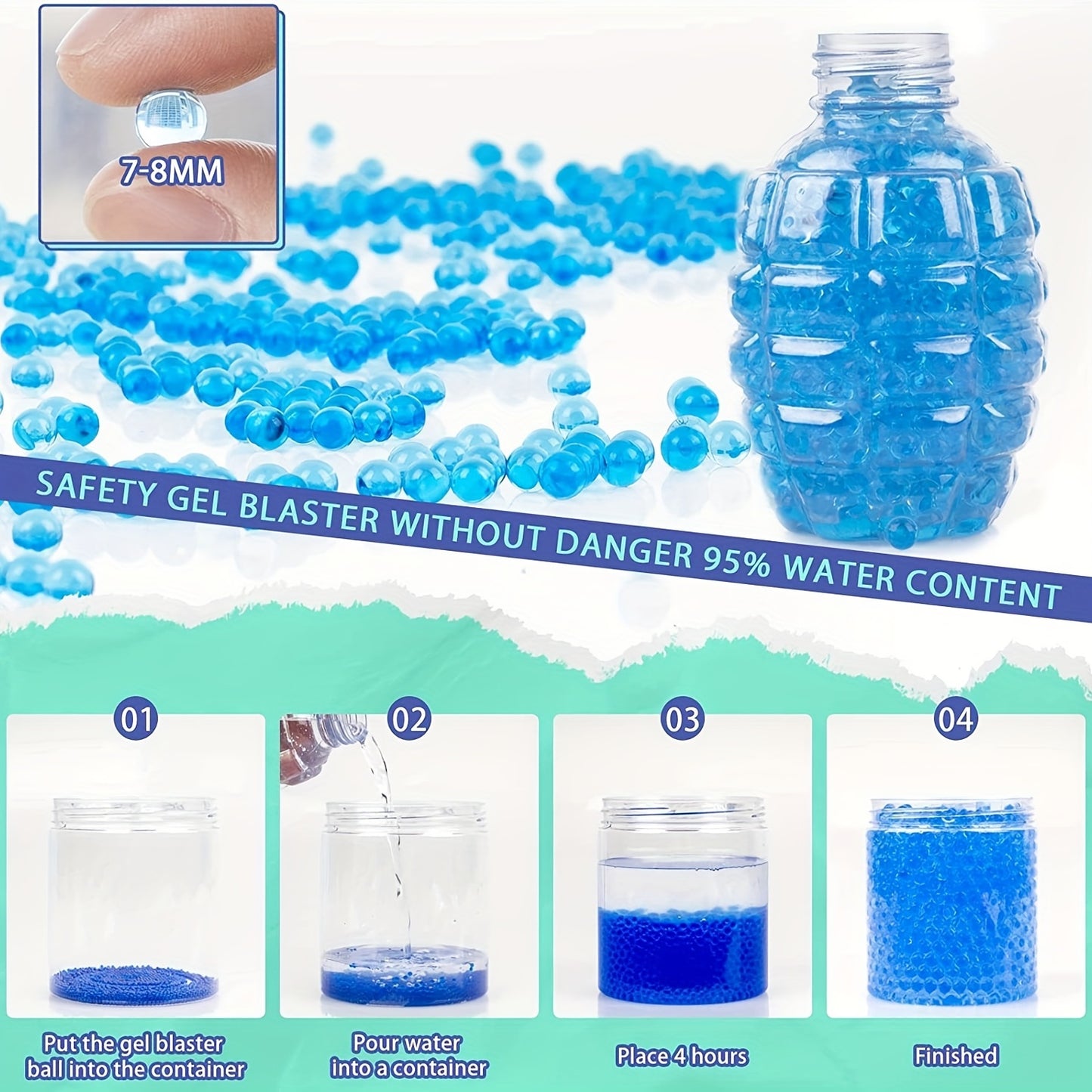 1911 Gel Water Ball Blaster,for Out door Activities Game Party
