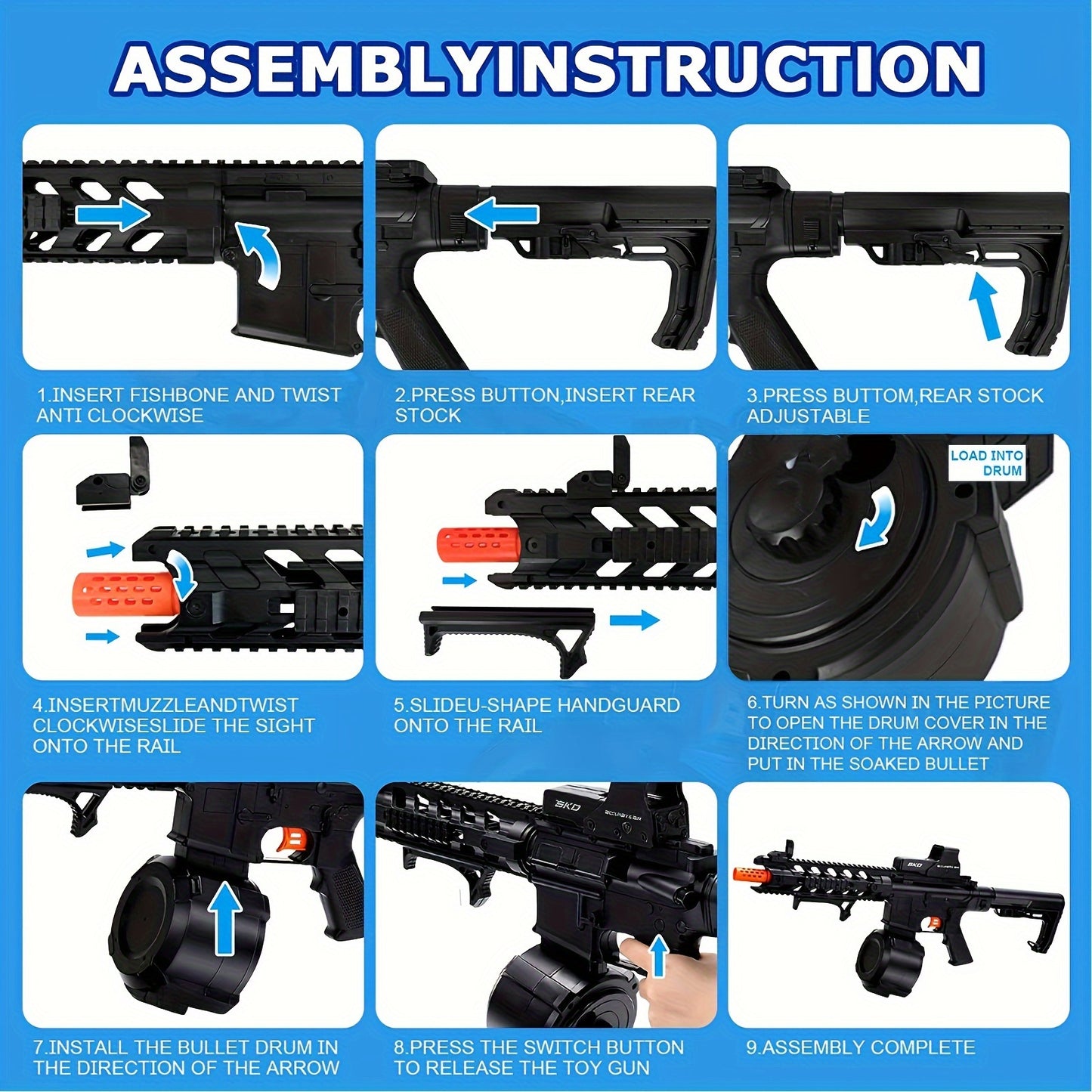 M4 Gel Water Ball Blaster,for Outdoor Activities Game Party.Electric Full Auto