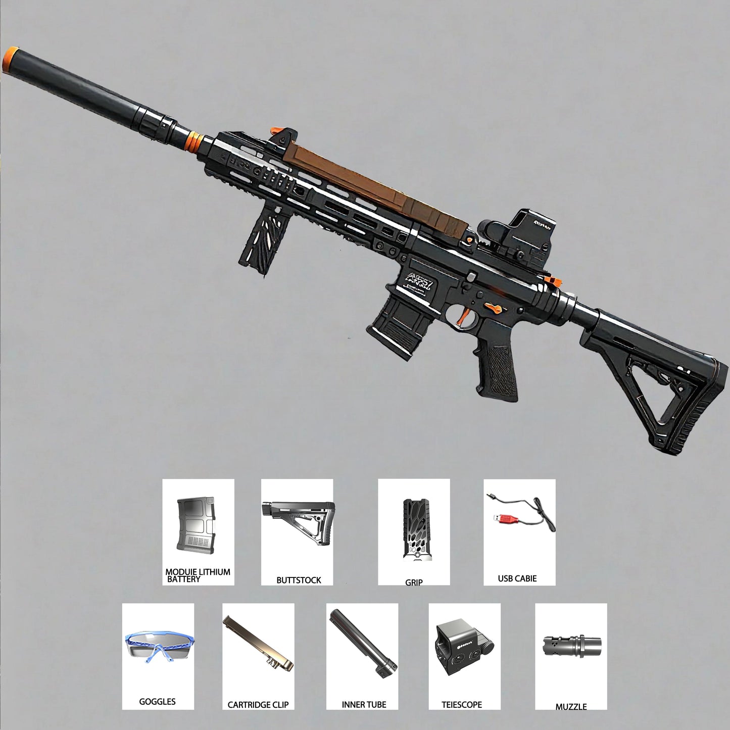 AR57  Gel Water Ball Blaster,for Outdoor Activities Game Party.2MODE:Hand Movement And Electric Full Auto