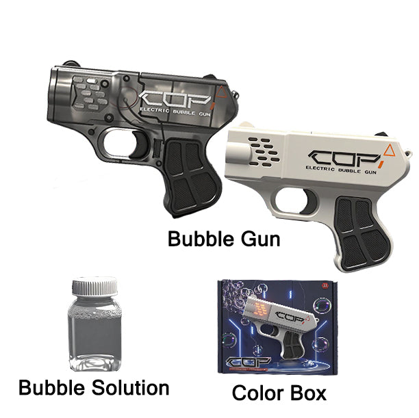 MINI COP Bubble Gun for Kids Bubble Machine for Boys Girls Toddlers LED Automatic Blower Toys for Ages 3 4 5 6 7 8 Summer Outdoor Party Birthday Gift