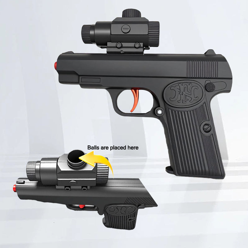 K-17 USE BB Ball or Water Ball. Toy Gun with Automatic Reloading Rebound Shell Ejecting and Soft Foam Blaster, Ideal for Shooting Games, Education Model Toys, Gift for Kids Boys Girls
