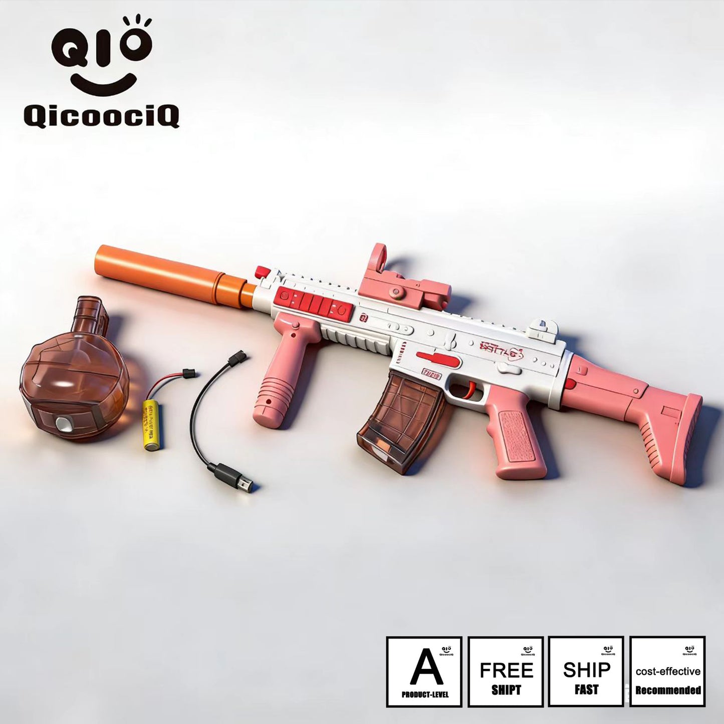 SCAR Automatic Electric Water Gun , Auto Water Suction Powerful Squirt Guns Pistol for Adults Kids, Auto Water Blaster Pistol Outdoor Summer Toys for Pool Beach Party