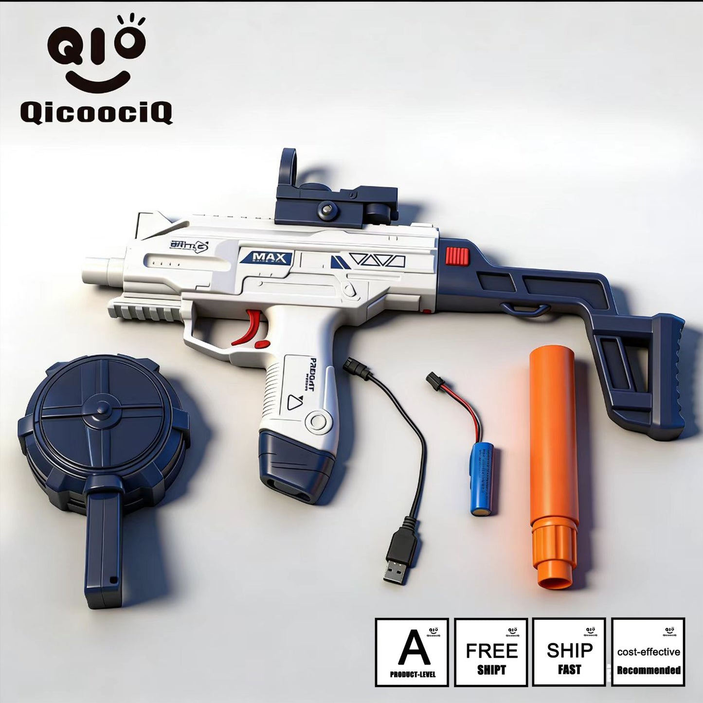 UZI Automatic Electric Water Gun , Auto Water Suction Powerful Squirt Guns Pistol for Adults Kids, Auto Water Blaster Pistol Outdoor Summer Toys for Pool Beach Party