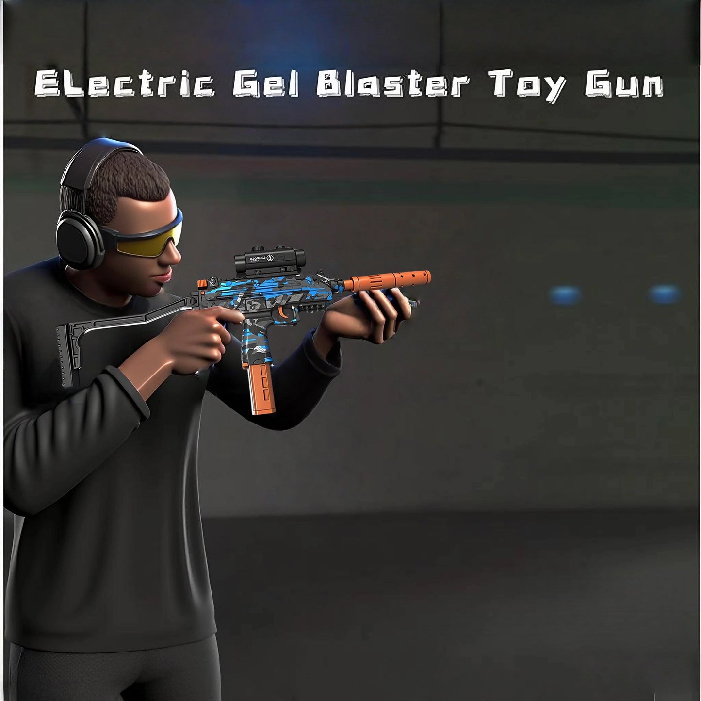 UZI Gel Water Ball Blaster,for Outdoor Activities Game Party.2MODE:Hand Movement And Electric Full Auto