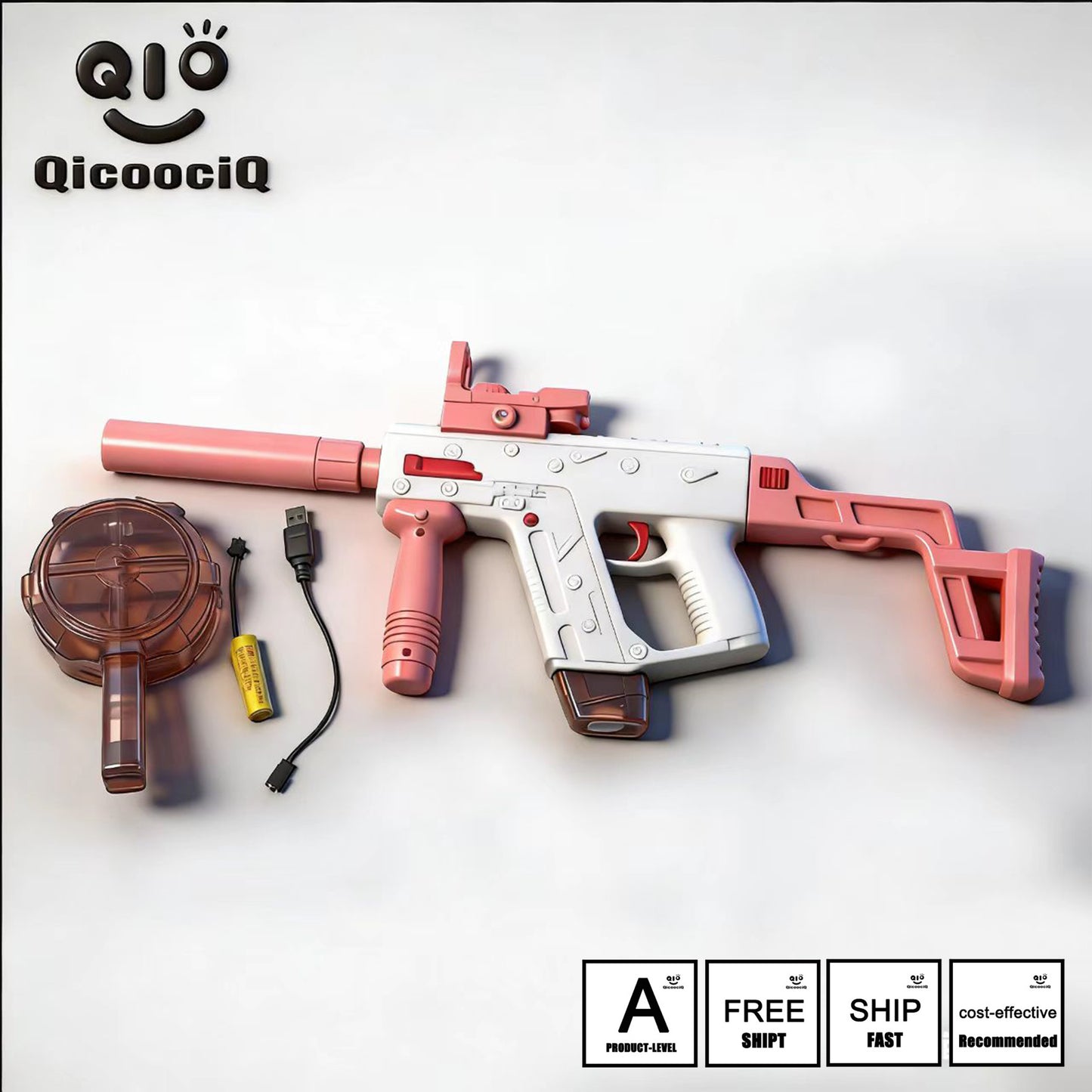 Vector Automatic Electric Water Gun , Auto Water Suction Powerful Squirt Guns Pistol for Adults Kids, Auto Water Blaster Pistol Outdoor Summer Toys for Pool Beach Party