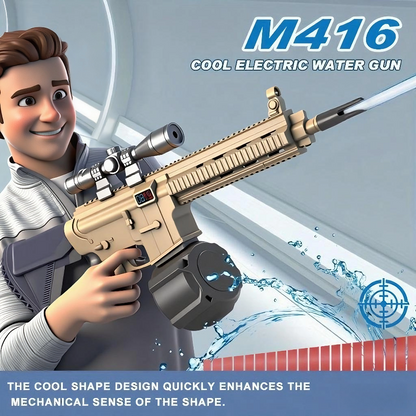 416  Automatic Electric Water Gun , Auto Water Suction Powerful Squirt Guns Pistol for Adults Kids, Auto Water Blaster Pistol Outdoor Summer Toys for Pool Beach Party