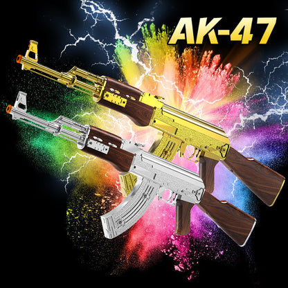Golden AK Gel Water Ball Blaster，for Outdoor Activities Game Party. Electric Full Auto 18+