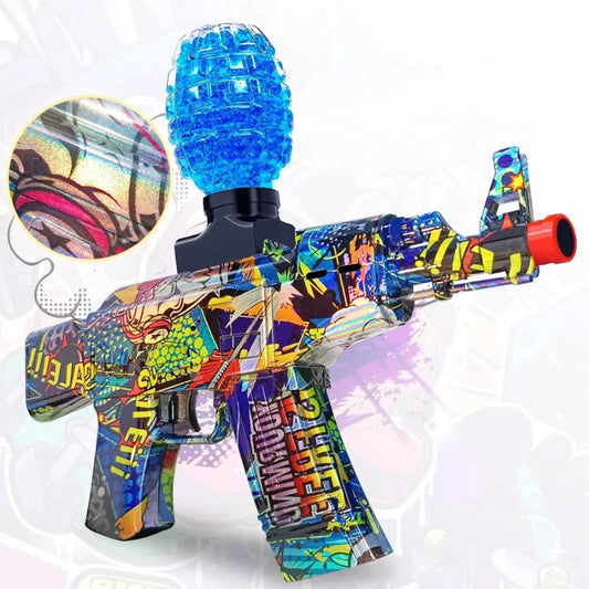 Mini Laser Design AK47 Gel Water Ball Blaster，for Out door Activities Game Party