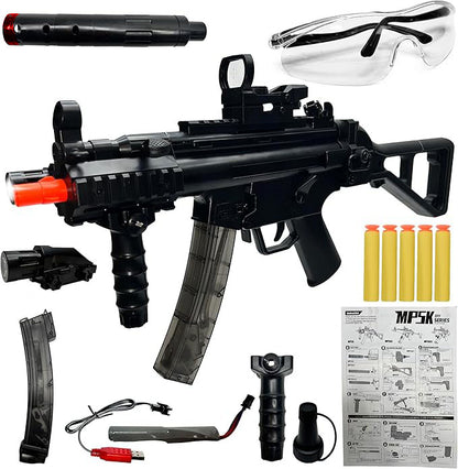MP5K Gel Water Ball Blaster，for Outdoor Activities Game Party.2MODE:Hand Movement And Electric Full Auto