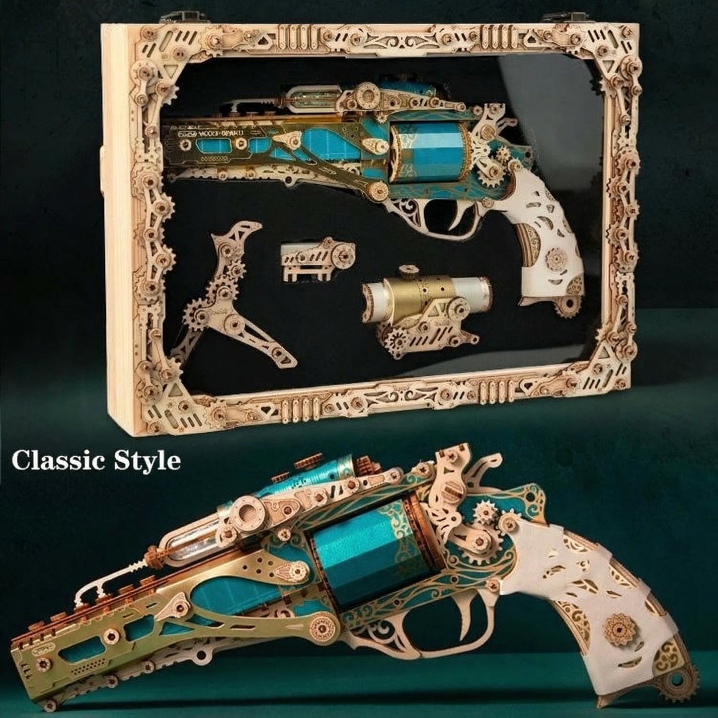 3D Wooden Puzzle Guns Blaster For Adults,Toy Shotgun Model Building Kits for Adults to Build,Toy Guns for Kids 12-14,Challenge Wood Crafts Puzzles,Cool Toys Hobbies for Men Women