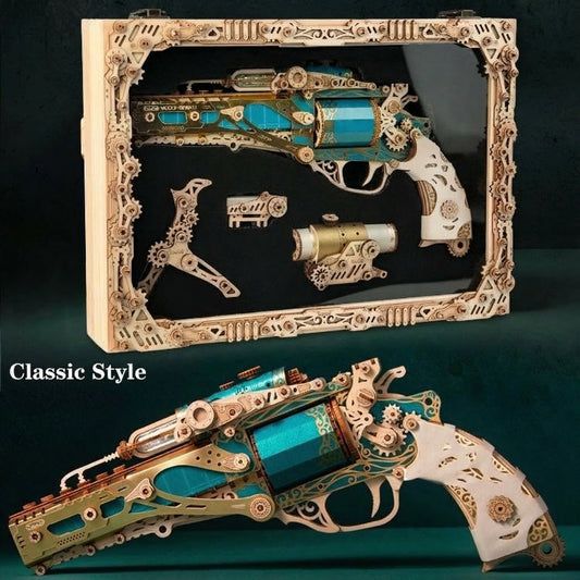 3D Wooden Puzzle Guns Blaster For Adults,Toy Shotgun Model Building Kits for Adults to Build,Toy Guns for Kids 12-14,Challenge Wood Crafts Puzzles,Cool Toys Hobbies for Men Women