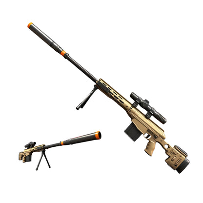 NEW MSR Electric Gell Ball Blaster, Sniper Gun, Splat Gun Toy - Manual&Auto Splatter Blaster With Bracket&Telescope, Strong Power, High Speed- Ideal For Backyard Fun And Outdoor Activities