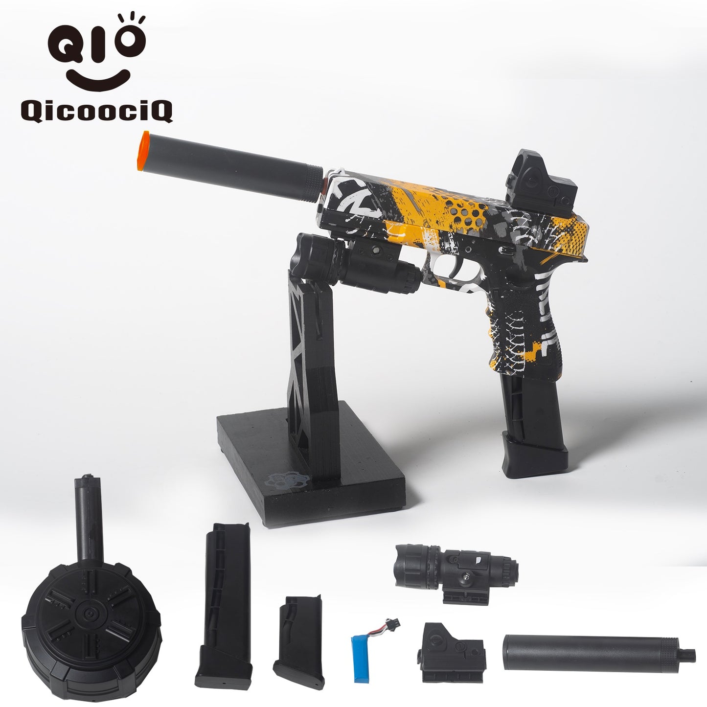 Electric Gel Ball Blaster Automatic Splatter Eco-Friendly Splat Gun for Outdoor Activities.  2MODE:Hand Movement And Electric Full Auto