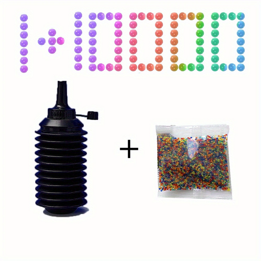 MIX COLOR Gel Balls Blaster Ammo Gel Gun Refill(10,000 Pieces & 1 Ball loader), 7.5mm Splat Gels Balls Bullets Accesories 7-8 mm, Compatible with Gels Gun, Blue Colour, for Ages 14+