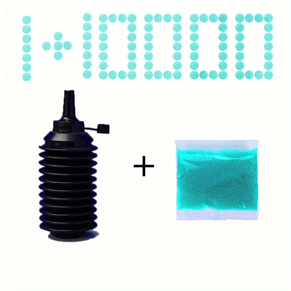 GREEN Gel Balls Blaster Ammo Gel Gun Refill(10,000 Pieces & 1 Ball loader), 7.5mm Splat Gels Balls Bullets Accesories 7-8 mm, Compatible with Gels Gun, Blue Colour, for Ages 14+