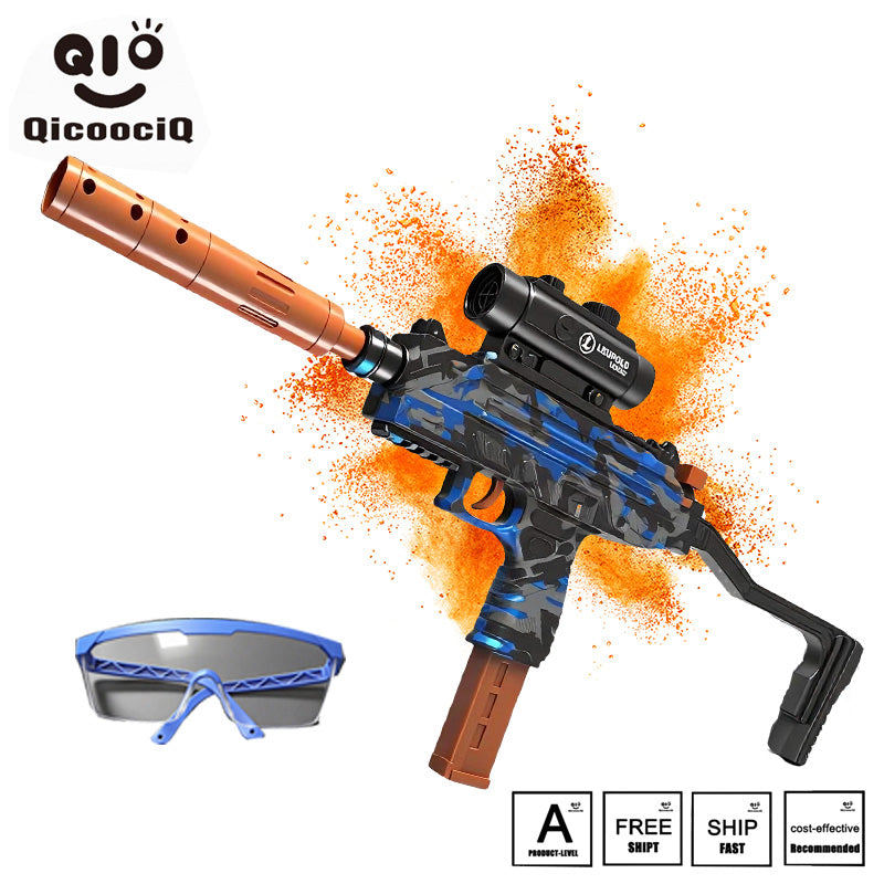 UZI Gel Water Ball Blaster，for Outdoor Activities Game Party.2MODE:Hand Movement And Electric Full Auto