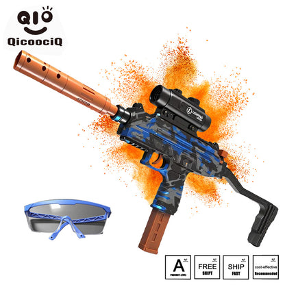 UZI Gel Water Ball Blaster，for Outdoor Activities Game Party.2MODE:Hand Movement And Electric Full Auto
