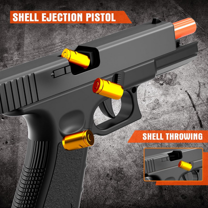 Toy Gun with Automatic Reloading Rebound Shell Ejecting and Soft Foam Blaster, Ideal for Shooting Games, Education Model Toys, Gift for Kids Boys Girls