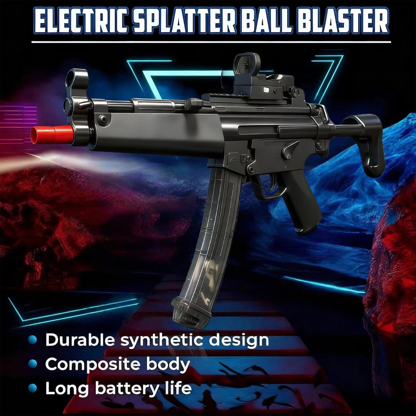 30%OFF,Free Shipping,Low Price Online.  MP5KA3 Gel Water Ball Blaster，for Outdoor Activities Game Party.2MODE:Hand Movement And Electric Full Auto（副本）