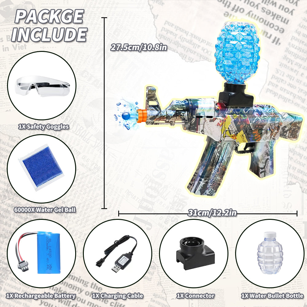 Mini Laser Design AK47 Gel Water Ball Blaster，for Out door Activities Game Party