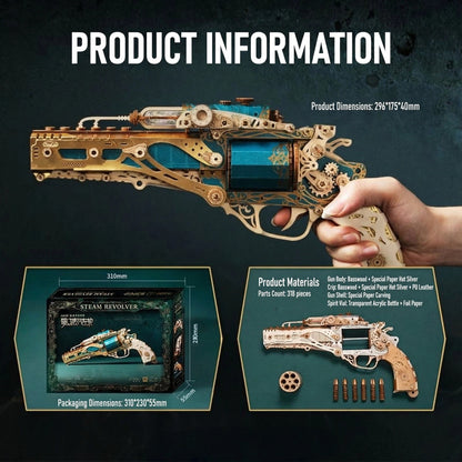 3D Wooden Puzzle Guns Blaster For Adults,Toy Shotgun Model Building Kits for Adults to Build,Toy Guns for Kids 12-14,Challenge Wood Crafts Puzzles,Cool Toys Hobbies for Men Women