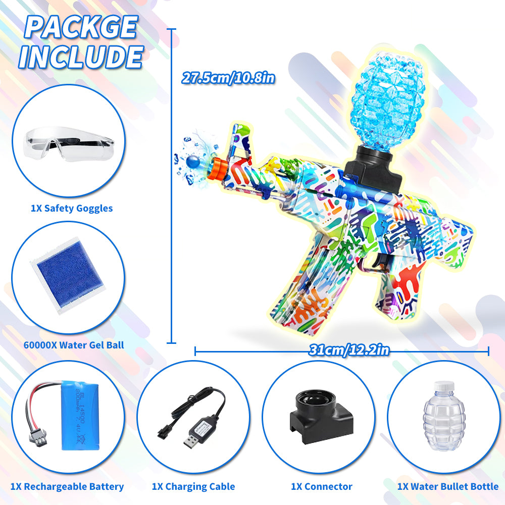 Mini Laser Design AK47 Gel Water Ball Blaster，for Out door Activities Game Party
