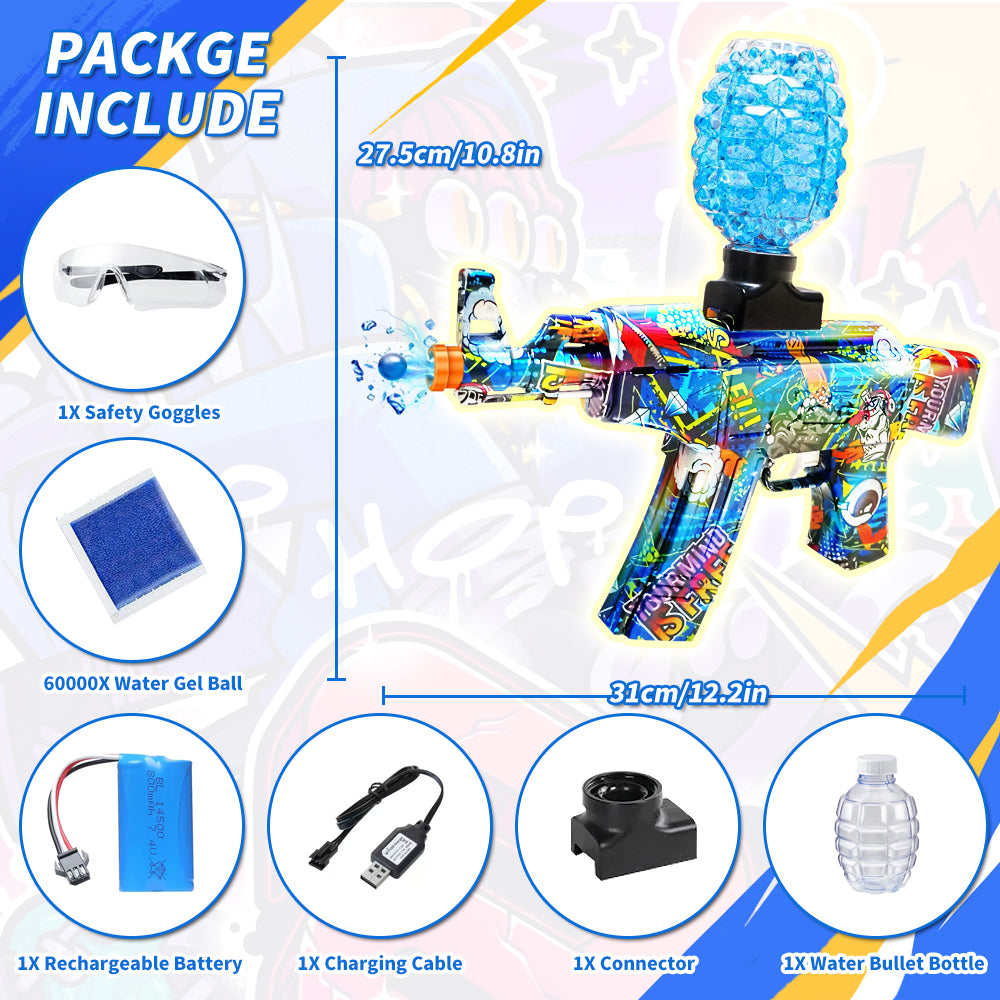 Mini Laser Design AK47 Gel Water Ball Blaster，for Out door Activities Game Party