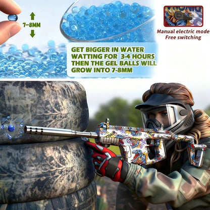 VECTOR Gel Water Ball Blaster，for Outdoor Activities Game Party.2MODE:Hand Movement And Electric Full Auto