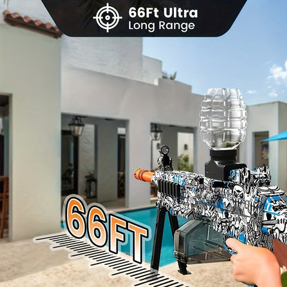 Mini M249  Gel Water Ball Blaster，for Outdoor Activities Game Party.2MODE:Hand Movement And Electric Full Auto