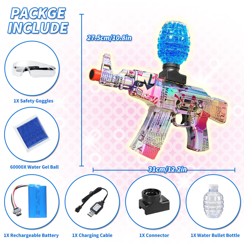 Mini Laser Design AK47 Gel Water Ball Blaster，for Out door Activities Game Party
