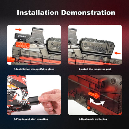 P90 Gel Water Ball Blaster，for Outdoor Activities Game Party.2MODE:Hand Movement And Electric Full Auto