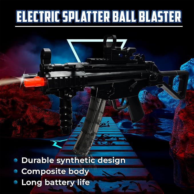 MP5K Gel Water Ball Blaster，for Outdoor Activities Game Party.2MODE:Hand Movement And Electric Full Auto