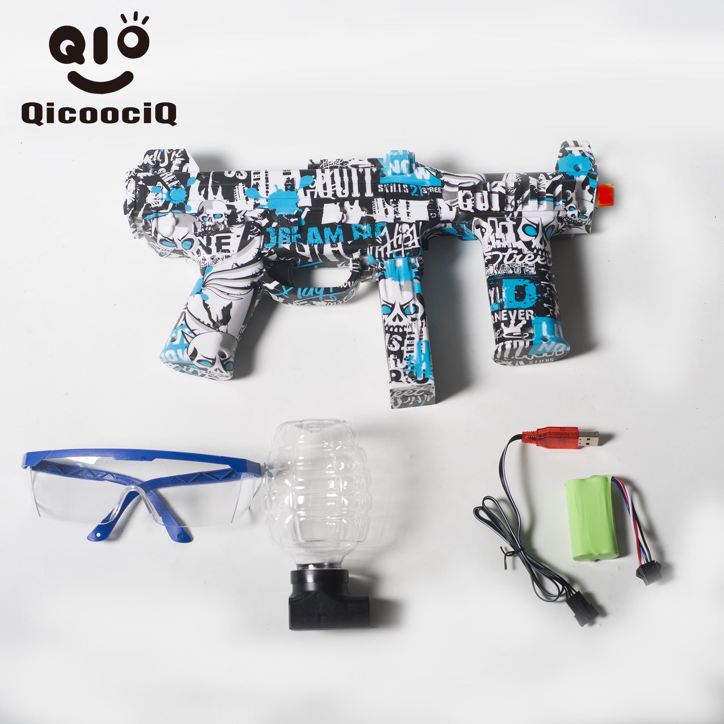 Mini MP9 Gel Water Ball Blaster，for Out door Activities Game Party