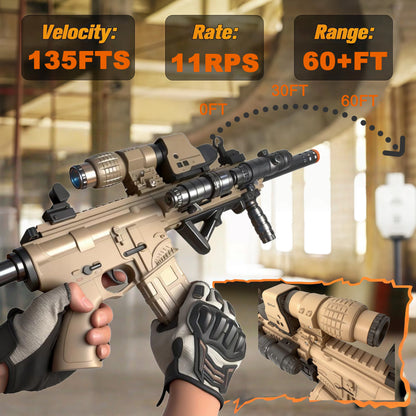 3 Firing Modes Large Gel Splatter Blaster for Orbeez with glasses Suitable for Backyard Fun and Outdoor Team Shooting Games,416 Full configuration.Full configuration