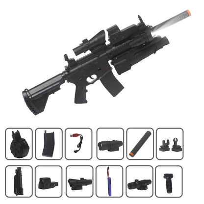 416 Modified High-end Trim Automatic Electric Gel Ball Blaster with 10 Pcs Accessories – Extended 60+ Foot Range