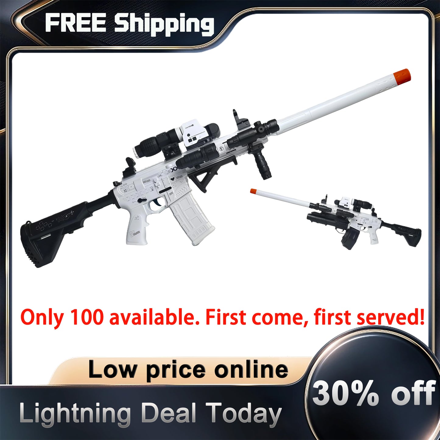 30%OFF,Free Shipping,Low Price Online.   3 Firing Modes Large Gel Splatter Blaster for Orbeez with glasses Suitable for Backyard Fun and Outdoor Team Shooting Games,416 Full configuration.Full configuration