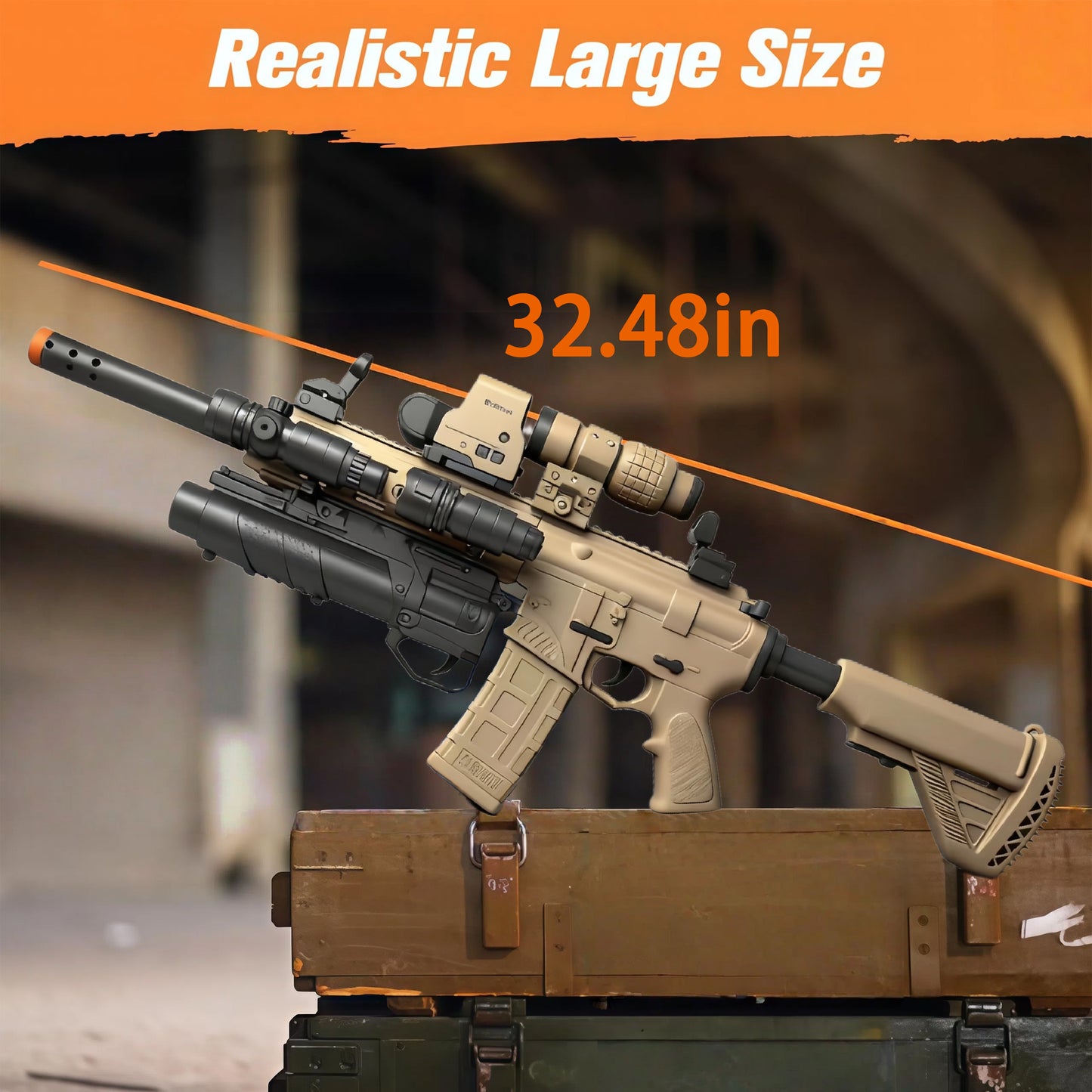 3 Firing Modes Large Gel Splatter Blaster for Orbeez with glasses Suitable for Backyard Fun and Outdoor Team Shooting Games,416 Full configuration.Full configuration