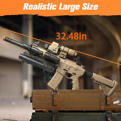 3 Firing Modes Large Gel Splatter Blaster for Orbeez with glasses Suitable for Backyard Fun and Outdoor Team Shooting Games,416 Full configuration.Full configuration