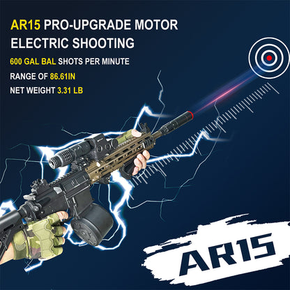 AR15  Gel Water Ball Blaster，for Outdoor Activities Game Party.2MODE:One Shot And Electric Full Auto