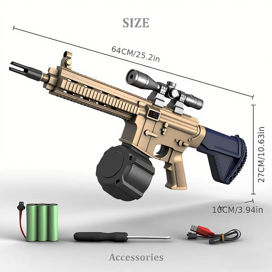 416  Automatic Electric Water Gun , Auto Water Suction Powerful Squirt Guns Pistol for Adults Kids, Auto Water Blaster Pistol Outdoor Summer Toys for Pool Beach Party
