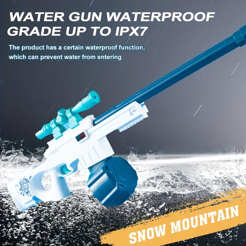 AWM Automatic Electric Water Gun , Auto Water Suction Powerful Squirt Guns Pistol for Adults Kids, Auto Water Blaster Pistol Outdoor Summer Toys for Pool Beach Party