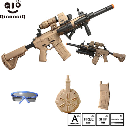 3 Firing Modes Large Gel Splatter Blaster for Orbeez with glasses Suitable for Backyard Fun and Outdoor Team Shooting Games,416 Full configuration.Full configuration