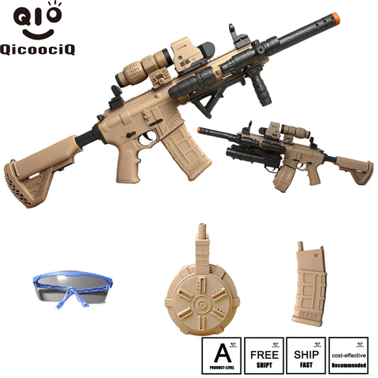 3 Firing Modes Large Gel Splatter Blaster for Orbeez with glasses Suitable for Backyard Fun and Outdoor Team Shooting Games,416 Full configuration.Full configuration