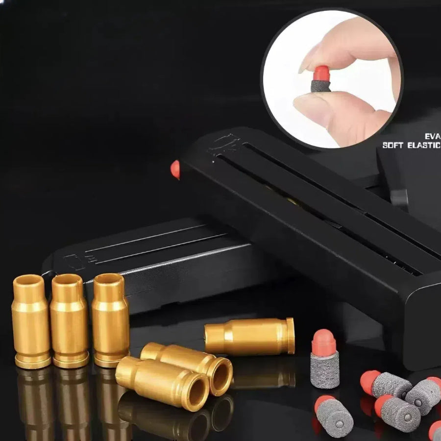 Toy Gun with Automatic Reloading Rebound Shell Ejecting and Soft Foam Blaster, Ideal for Shooting Games, Education Model Toys, Gift for Kids Boys Girls