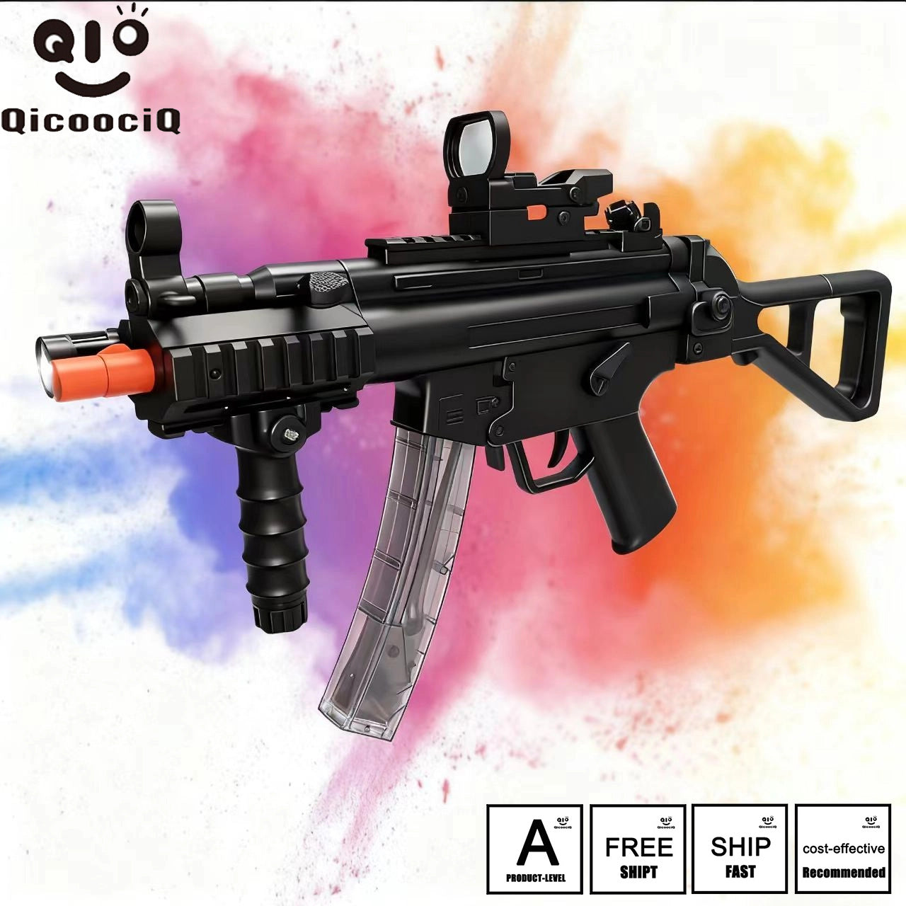 MP5K Gel Water Ball Blaster，for Outdoor Activities Game Party.2MODE:Hand Movement And Electric Full Auto