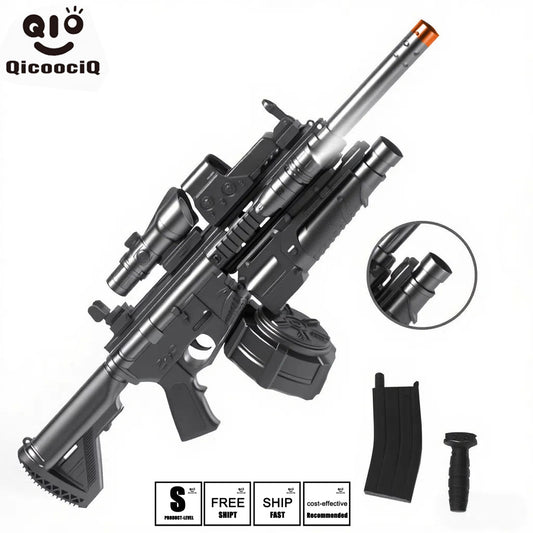 416 Modified High-end Trim Automatic Electric Gel Ball Blaster with 10 Pcs Accessories – Extended 60+ Foot Range