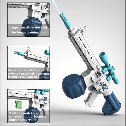 416  Automatic Electric Water Gun , Auto Water Suction Powerful Squirt Guns Pistol for Adults Kids, Auto Water Blaster Pistol Outdoor Summer Toys for Pool Beach Party