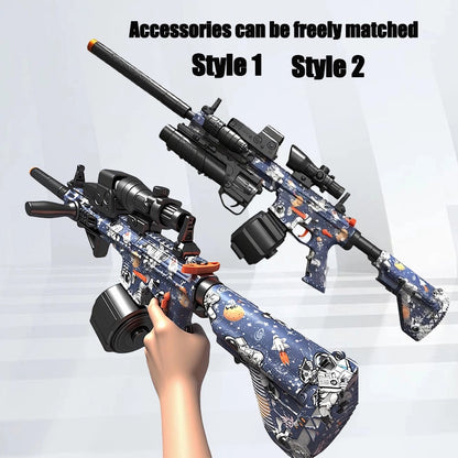 M4A1 Modified High-end Trim Automatic Electric Gel Ball Blaster with 10 Pcs Accessories – Extended 60+ Foot Range
